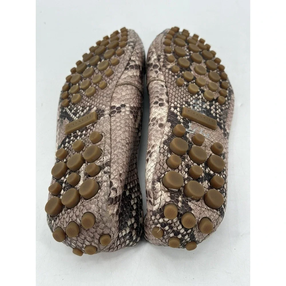 Coach Snake Print Leather Vernon‎ Ballet Flats Women's Size 9.5B Multicolor